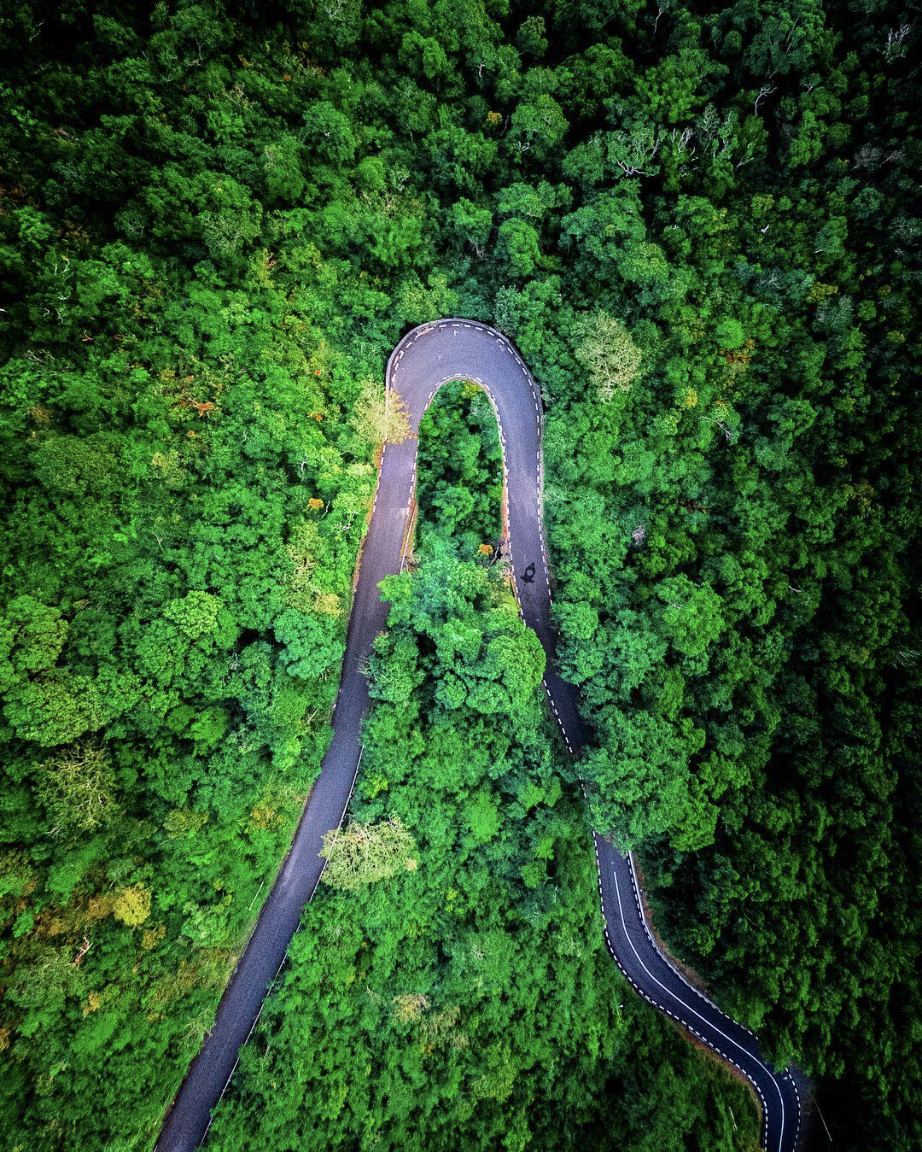 drone photos in mauritius: chamarel road