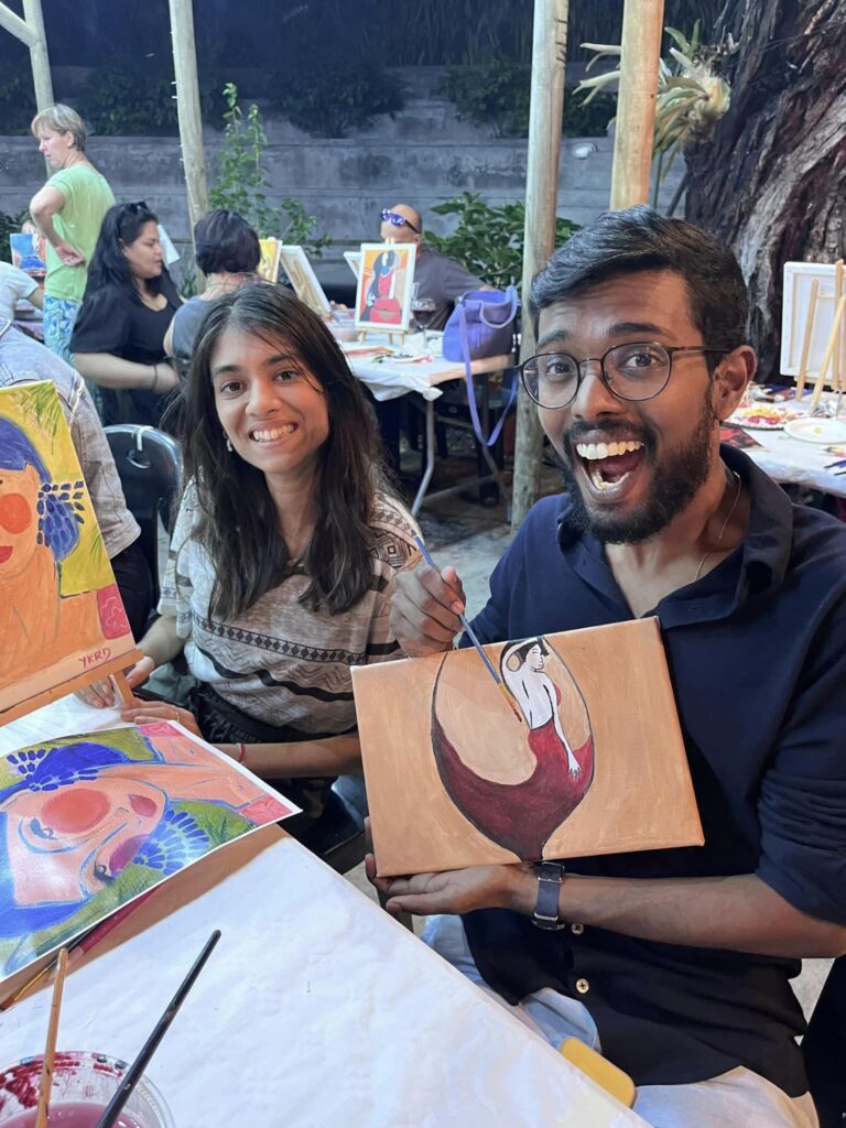 Drink & Draw painting classes in mauritius