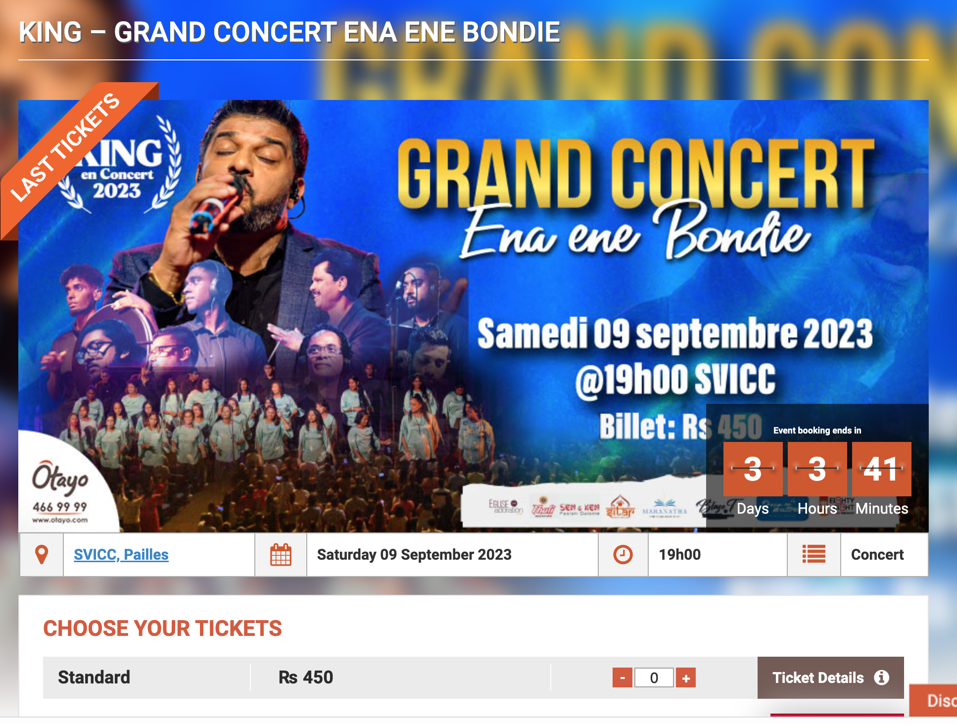 Weekend Events in Beautiful Mauritius- Grand Concert à l'Ile Maurice-KING - GRAND CONCERT ENA ENE BONDIE