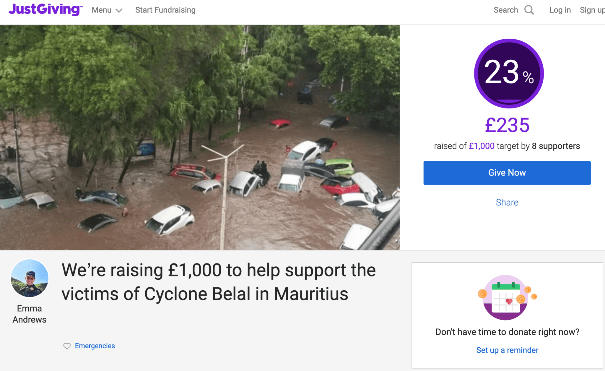 Initiatives d'aide aux sinistrés de Belal