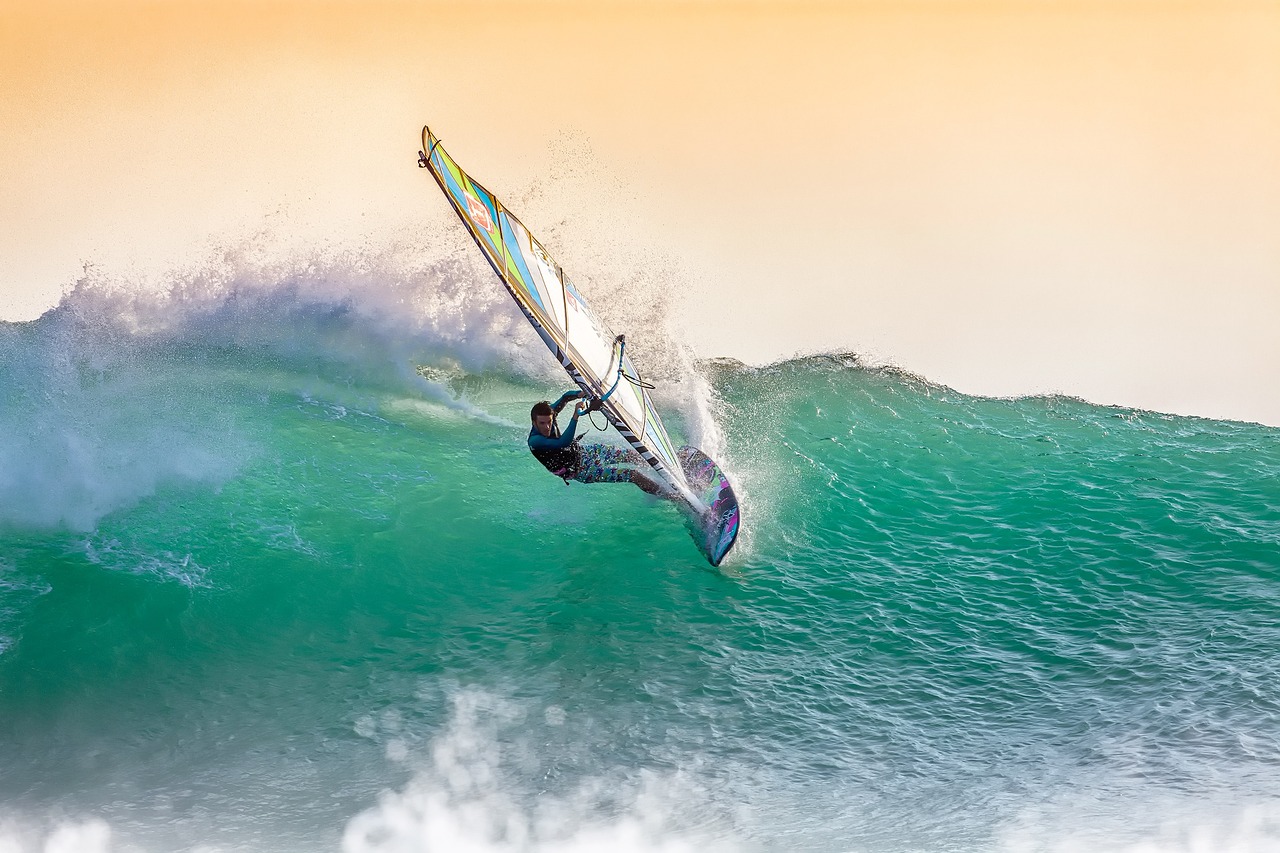 windsurfing water activities in mauritius